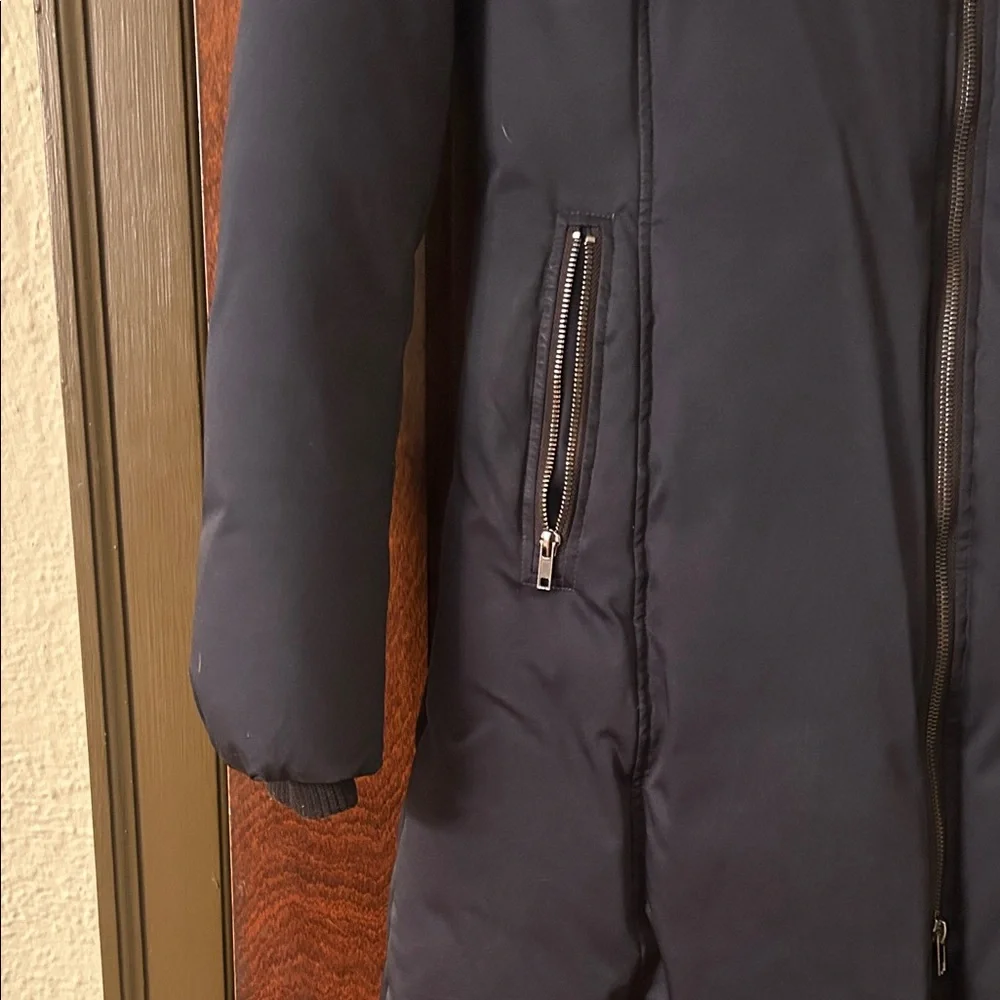 Soia & Kya luxury Women's Navy Hooded Coat - Picture 4 of 11